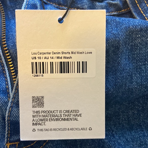 LOU CARPENTER DENIM SHORTS MID WASH - Picture 3 of 6